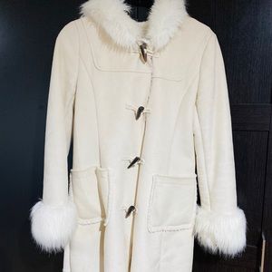 Tapenade white winter coat - fully lined